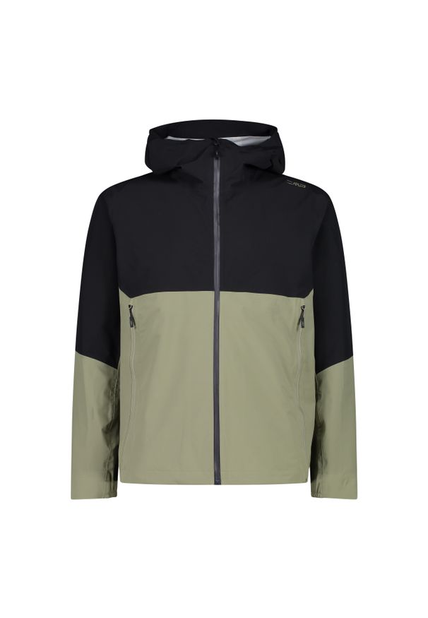 Kurtka przeciwdeszczowa męska CMP. Typ kołnierza: kaptur. Kolor: zielony. Sport: turystyka piesza