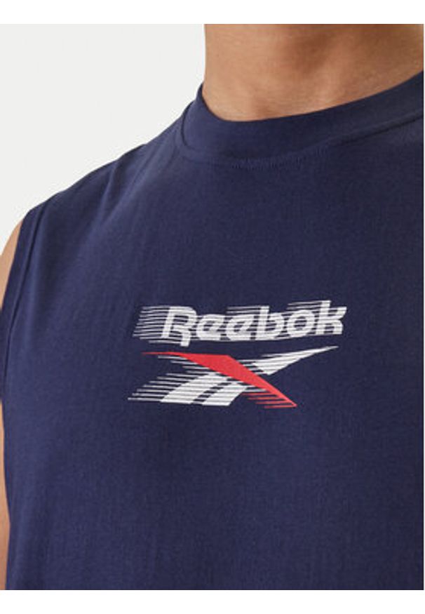 Reebok Tank top Bradshaw RK25560CCM Granatowy Regular Fit. Kolor: niebieski. Materiał: bawełna