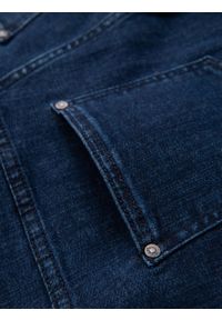 Ombre Clothing - Klasyczne spodnie męskie jeansy SLIM FIT z elastanem – ciemnoniebieskie V3 - Rozmiar: XXL. Kolor: niebieski. Materiał: jeans, elastan. Wzór: gładki, jednolity. Styl: klasyczny #10