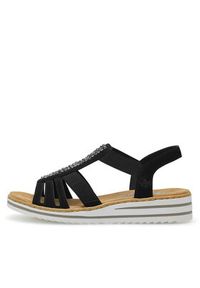 Rieker Sandały V0652-00 Czarny. Kolor: czarny. Materiał: syntetyk #7