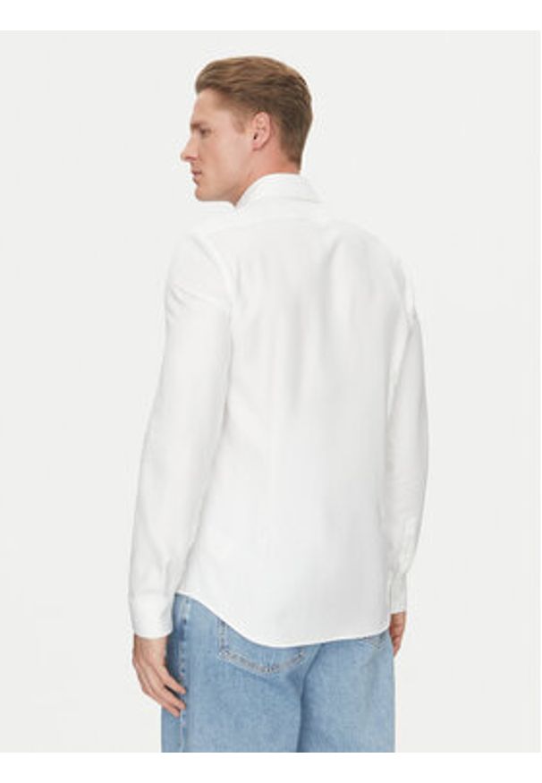 Calvin Klein Koszula K10K114316 Biały Slim Fit. Kolor: biały. Materiał: bawełna