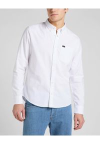 Lee - LEE BUTTON DOWN MĘSKA KOSZULA BRIGHT WHITE L880KULJ. Typ kołnierza: button down