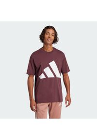 Adidas - Koszulka Essentials Big Logo. Kolor: wielokolorowy, różowy, brązowy. Materiał: bawełna