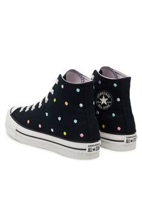 Converse Trampki Chuck Taylor All Star Lift Polka Dots Platform A12608C Czarny. Kolor: czarny. Materiał: materiał. Obcas: na platformie #6