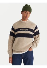 Element Sweter 2000s RIB CR ELYSW00128 Beżowy Regular Fit. Kolor: beżowy. Materiał: syntetyk