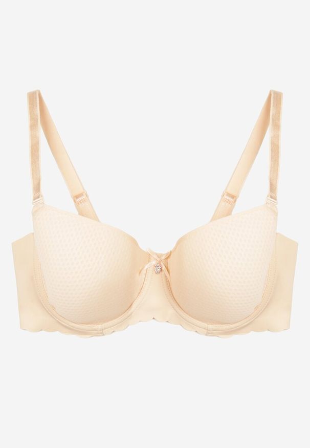 Renee - Jasnobeżowy Biustonosz Oddychający Typu Spacer Namsari. Kolor: beżowy. Materiał: jeans