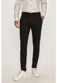Tailored & Originals - Spodnie. Kolor: czarny. Materiał: tkanina, bawełna, elastan. Wzór: gładki #1