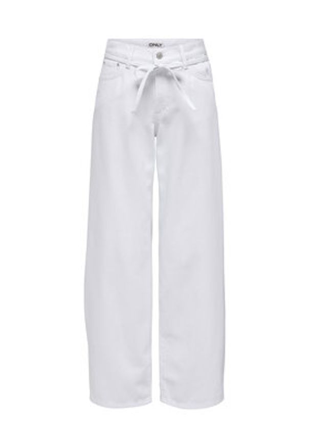 only - ONLY Jeansy Gianna 15363227 Biały Balloon Fit. Kolor: biały