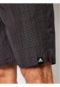 Adidas - adidas Szorty kąpielowe Check Clx GQ1113 Szary Regular Fit. Kolor: szary. Materiał: syntetyk #3