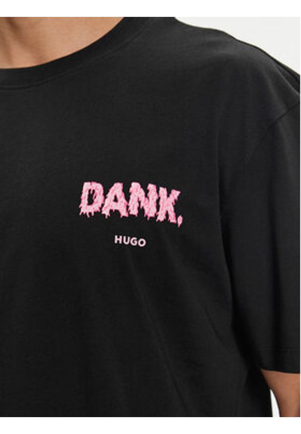 Hugo T-Shirt Danckugo 50517645 Czarny Relaxed Fit. Kolor: czarny. Materiał: bawełna