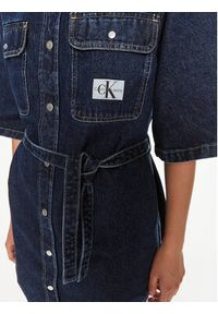 Calvin Klein Jeans Sukienka jeansowa Utility J20J224748 Granatowy Regular Fit. Kolor: niebieski. Materiał: bawełna #4