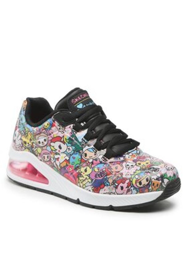skechers - Skechers Sneakersy Signature 155226/MLT Kolorowy. Materiał: skóra. Wzór: kolorowy