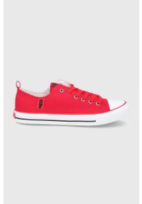 Big-Star - Big Star Tenisówki męskie kolor czerwony. Nosek buta: okrągły. Zapięcie: sznurówki. Kolor: czerwony. Materiał: guma