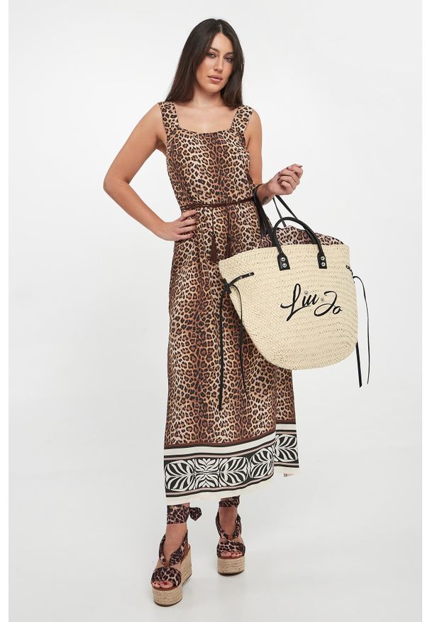 Liu Jo - Sukienka damska z motywem zwierzęcym LIU JO. Wzór: motyw zwierzęcy