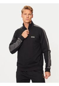 BOSS - Boss Bluza 50527551 Czarny Regular Fit. Kolor: czarny. Materiał: syntetyk, bawełna