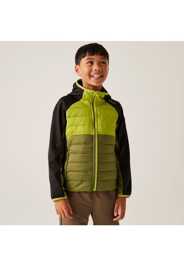 Regatta - Kurtka turystyczna hybrydowa dziecięca Kielder IX. Kolor: zielony