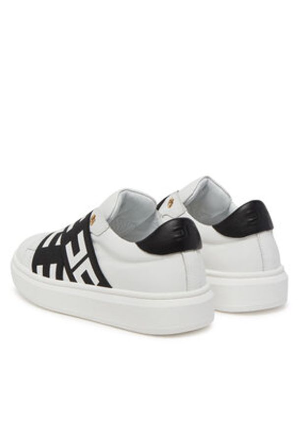 Elisabetta Franchi Sneakersy F4-A9E-0230 Biały. Kolor: biały. Materiał: skóra