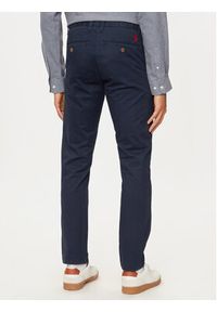 U.S. Polo Assn. Chinosy MUP3346 Granatowy Slim Fit. Kolor: niebieski. Materiał: bawełna #4