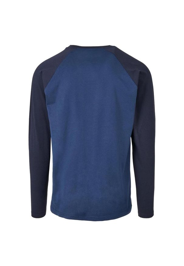 Urban Classics - Męska Koszulka Z Kontrastowymi Rękawami Raglan. Kolor: niebieski. Długość rękawa: raglanowy rękaw
