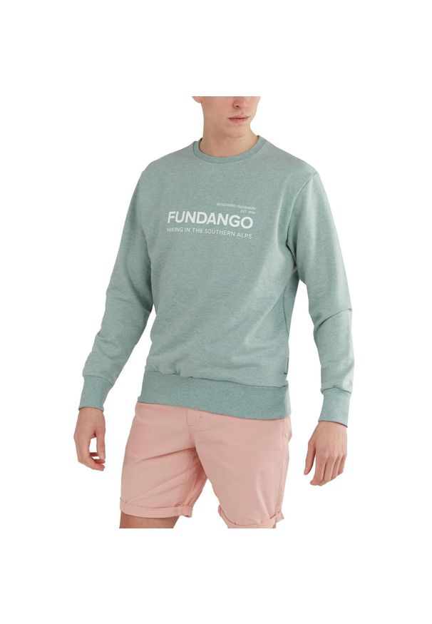FUNDANGO - Bluza męska Fundango Warren. Kolor: zielony. Styl: sportowy