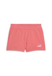 Puma - Damskie szorty z małym logo No. 1 ESS 4'' PUMA Peach Frost Red. Kolor: czerwony. Sport: fitness