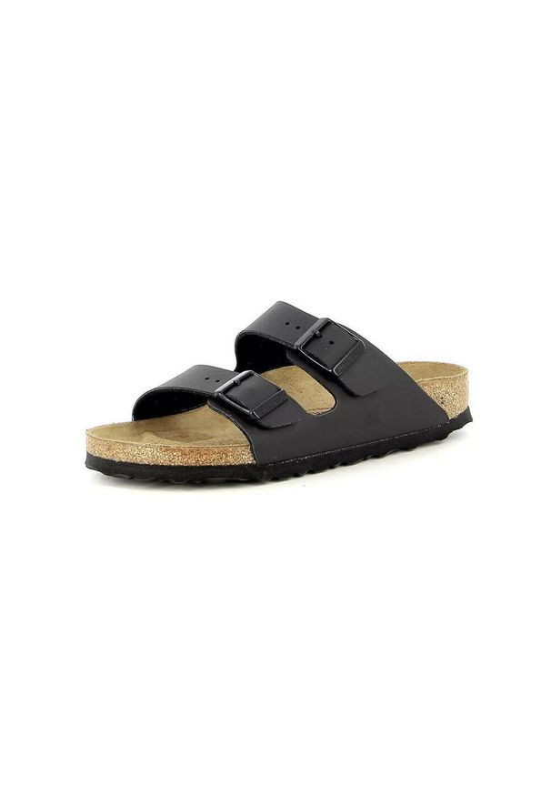 Klapki damskie Birkenstock Arizona BS W. Zapięcie: bez zapięcia. Kolor: czarny. Materiał: skóra, syntetyk, materiał. Szerokość cholewki: normalna. Sport: turystyka piesza
