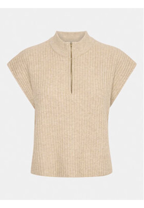 Cream Sweter Milja 10610825 Beżowy Relaxed Fit. Kolor: beżowy. Materiał: syntetyk