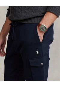 Ralph Lauren - RALPH LAUREN - Granatowe spodnie cargo. Kolor: niebieski. Materiał: dresówka, bawełna, dzianina #4