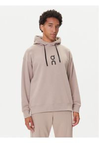 On Bluza Club Hoodie 1ME1003 Beżowy Relaxed Fit. Kolor: beżowy. Materiał: bawełna
