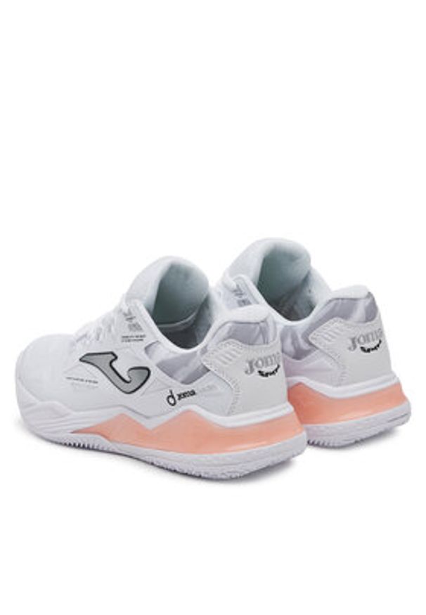 Joma Buty do tenisa Spin 2502 TSPILS2502O Biały. Kolor: biały. Materiał: skóra. Sport: tenis
