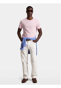 Polo Ralph Lauren T-Shirt 710671438530 Różowy jasny Regular Fit. Typ kołnierza: polo. Kolor: różowy. Materiał: bawełna #5
