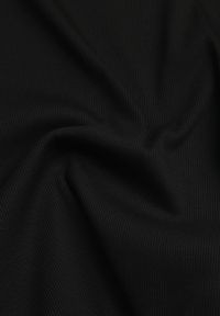 Renee - Czarny Dopasowany T-shirt z Marszczeniem z Bawełnianej Tkaniny w Prążki Assarena. Okazja: na co dzień. Kolor: czarny. Materiał: tkanina, bawełna. Wzór: prążki. Styl: elegancki, casual #6