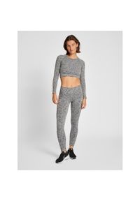 Damski bezszwowy crop top Hummel Mt Pi. Kolor: brązowy