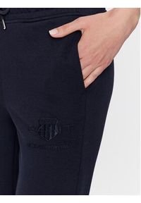 GANT - Gant Spodnie dresowe 4200709 Granatowy Regular Fit. Kolor: niebieski. Materiał: bawełna, dresówka #3