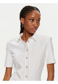 Max Mara Leisure Sukienka koszulowa Faro 2416621018 Biały Regular Fit. Kolor: biały. Materiał: syntetyk. Typ sukienki: koszulowe #3