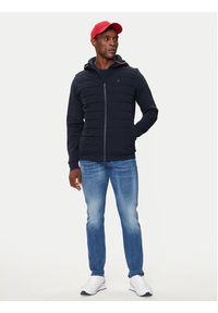 TOMMY HILFIGER - Tommy Hilfiger Bluza Mix Media MW0MW34211 Granatowy Regular Fit. Kolor: niebieski. Materiał: syntetyk, bawełna #2