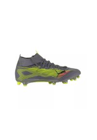 Puma - Buty piłkarskie męskie PUMA Ultra 5 Match+ FG/AG matte aged alert/puma aged. Kolor: szary, żółty, wielokolorowy. Sport: piłka nożna