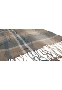 Lekki Szalik Wiosenno-Jesienny - Teer - Stonowana Kolorystyka w Kratę. Okazja: na spacer. Materiał: wiskoza. Wzór: prążki, paski. Sezon: wiosna, jesień. Styl: elegancki #3