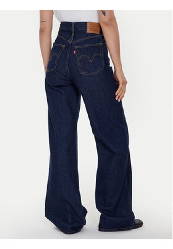 Levi's® Jeansy Ribcage A6081-0019 Granatowy Wide Leg. Kolor: niebieski