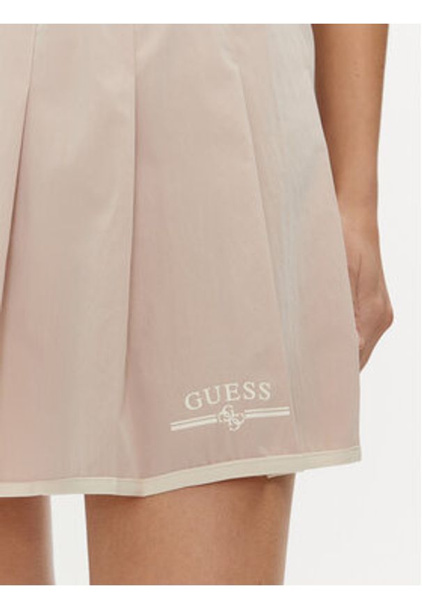 Guess Spódnica trapezowa Arleth V4GD19 WG2Q0 Beżowy Regular Fit. Kolor: beżowy. Materiał: syntetyk