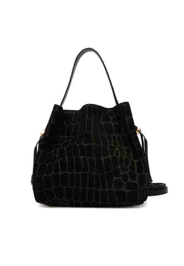 Elisabetta Franchi Torebka BS-21H-61E2-V720 Czarny. Kolor: czarny. Materiał: zamszowe, skórzane