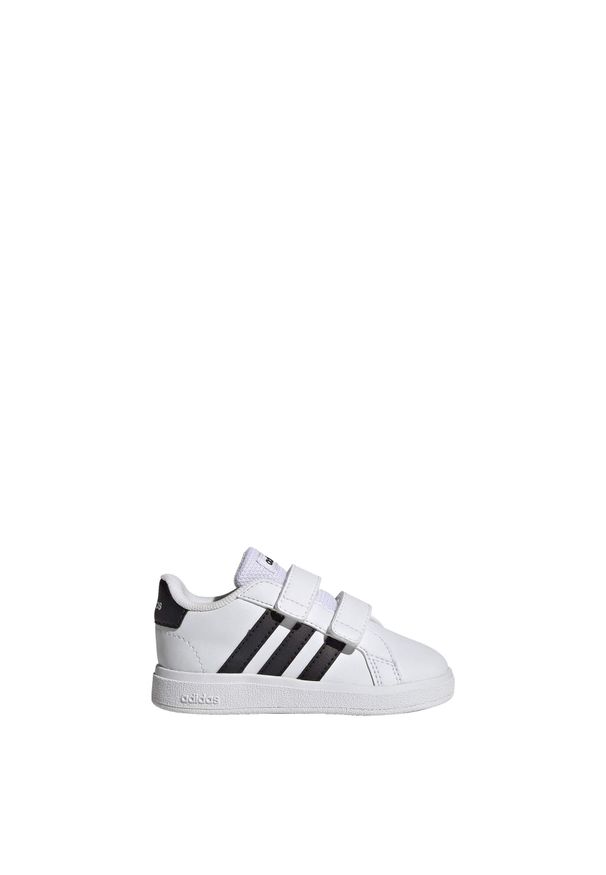 Adidas - Buty Grand Court Lifestyle Hook and Loop. Kolor: biały, wielokolorowy, czarny. Materiał: materiał