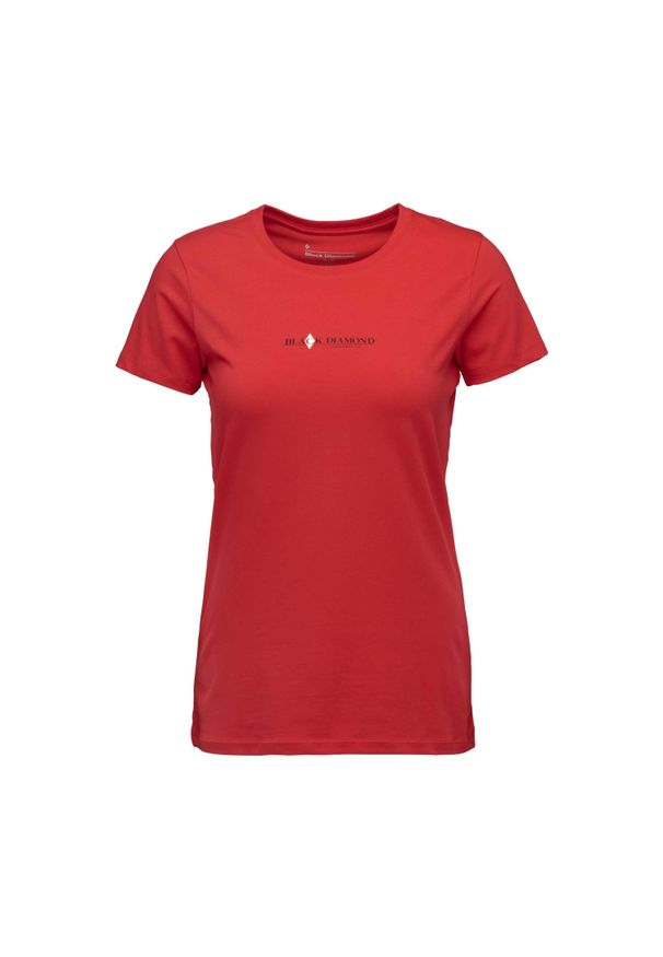 Koszulka damska Black Diamond Heritage Wordmark. Kolor: czerwony. Sport: wspinaczka