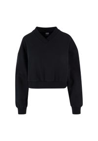 Urban Classics - Bluza Damska Z Przyciętym Dekoltem W Szpic. Kolor: czarny. Sport: turystyka piesza #1