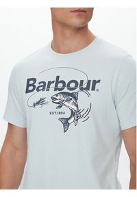 Barbour T-Shirt Lydd MTS1396BU61 Błękitny Regular Fit. Kolor: niebieski. Materiał: bawełna #3