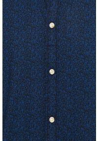 PRODUKT by Jack & Jones - Produkt by Jack & Jones - Koszula bawełniana. Okazja: na co dzień. Typ kołnierza: button down. Kolor: niebieski. Materiał: bawełna. Długość rękawa: długi rękaw. Długość: długie. Wzór: kwiaty. Styl: casual #2