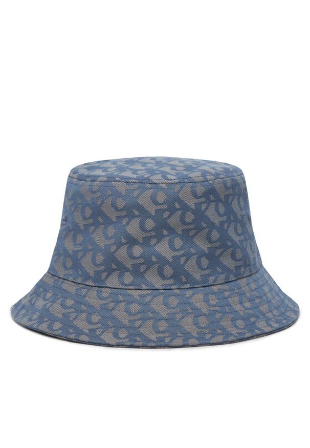 Calvin Klein Kapelusz Logo Jacquard Bucket Hat LV04K5059G Niebieski. Kolor: niebieski. Materiał: materiał, poliester