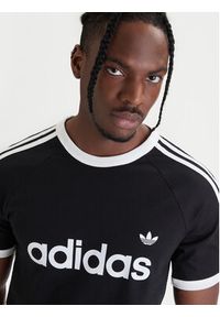 Adidas - adidas T-Shirt 3-Stripes Ringer KF0417 Czarny Slim Fit. Kolor: czarny. Materiał: bawełna #5