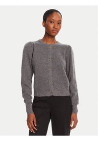 TwinSet - TWINSET Kardigan 252TP3583 Szary Regular Fit. Kolor: szary. Materiał: wełna