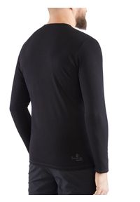 Koszulka longsleeve męska Viking Teres z przędzy bambusowej i wełny Merino. Kolor: czarny. Materiał: wełna. Długość rękawa: długi rękaw #2